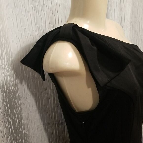 Jasambac Bow one shoulder A-line dress with pockets size LARGE - Picture 11 of 13